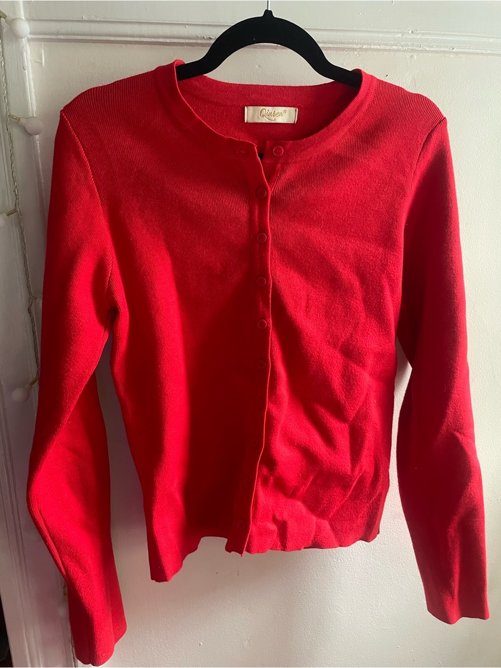 Women’s Bright Pink Button-Up Cardigan Sweater